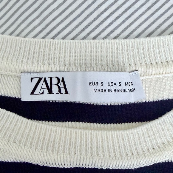 Zara Black and White Striped Shirt - Picture 2 of 2